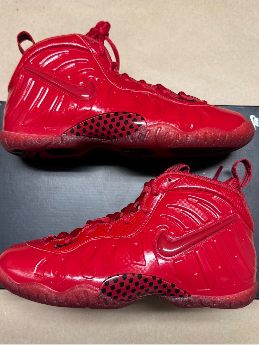 Nike Air Foamposite Little Posite Pro GS Gym Red Basketball Shoes size 6.5Y NEW!